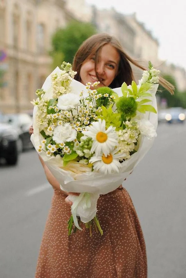 Detail eines floralen Arrangements